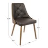 Lumisource Gianna Dining/Accent Chair in Walnut with Grey Faux Leather CH-JY-GNN WL+GY